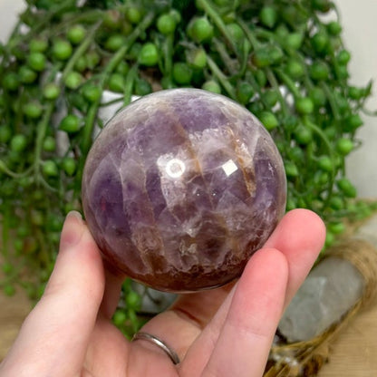 Amethyst / Mexican Crazy Agate Sphere (I307)