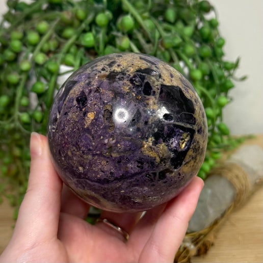 Purple Fluorite Root Sphere (K565)