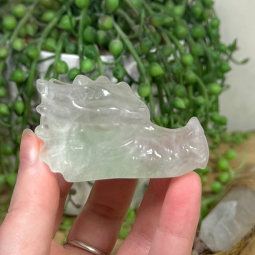 Green Fluorite Dragon Head (E809)