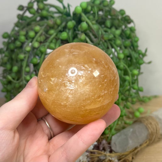 Honey Calcite Sphere (K530)