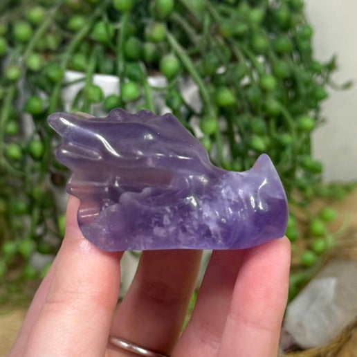 Purple Fluorite Dragon Head (B610)