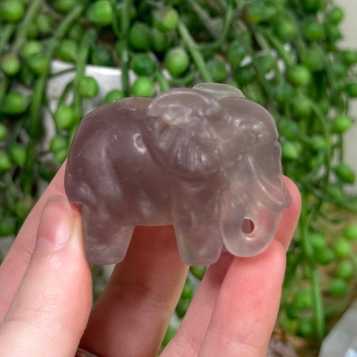 Purple Fluorite Elephant (J570)