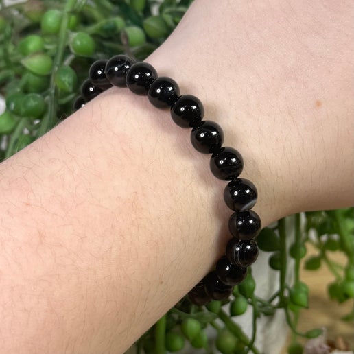 Black Agate Bracelet (E704) (E703)