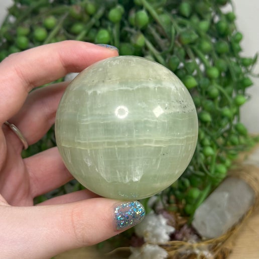 Ice Caribbean Calcite Sphere (J297)