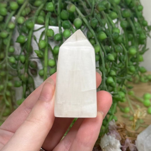 White Calcite Point (J35)