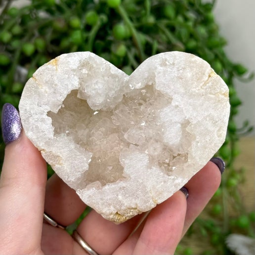 Geode Quartz Heart (E350)