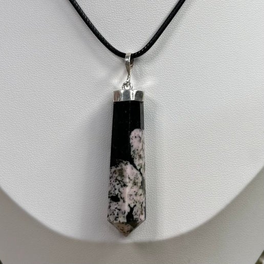 Snowflake Obsidian Necklace (J204)