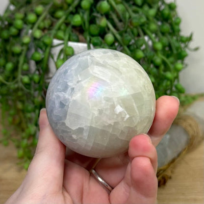 Aura Blue Calcite Sphere (H880)