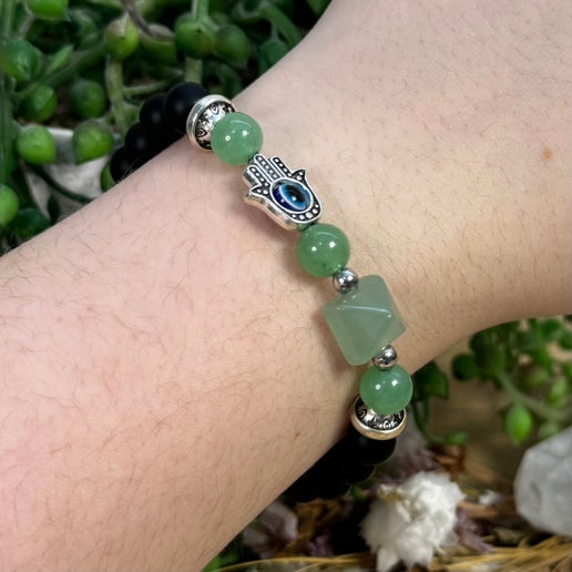 Green Aventurine Evil Eye Bracelet (F253) (F254)