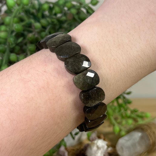 Golden Sheen Obsidian Bracelet (E268) (E267)