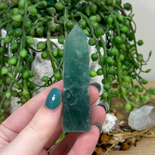 Blue Fluorite Point (C331)