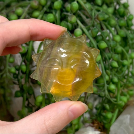 Yellow Fluorite Sun Face (L439)