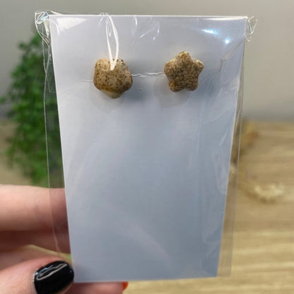 Ocean Jasper Star Stud Earrings