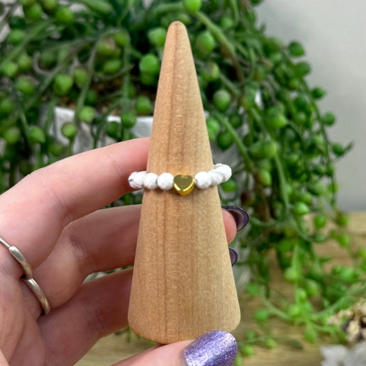 Howlite Beaded Ring