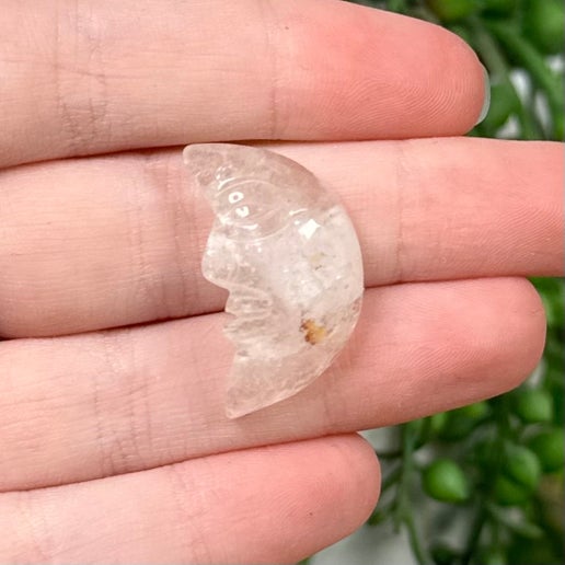 Clear Quartz Small Moon Face