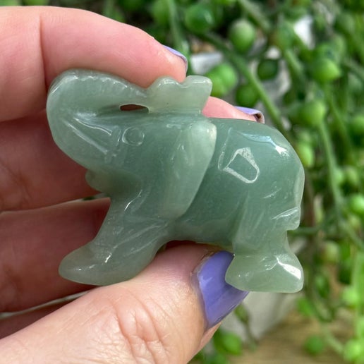 Green Aventurine Elephant (I511)