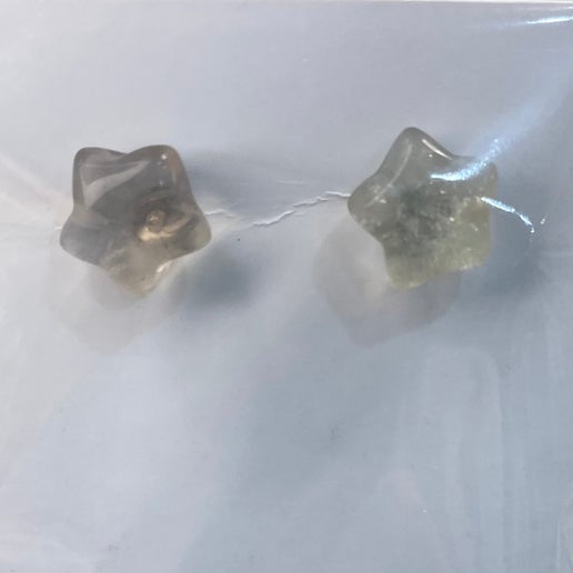 Fluorite Star Stud Earrings