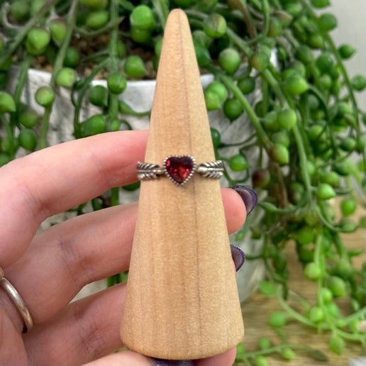 Red Garnet S925 Ring (G802)