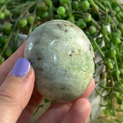 Green Moonstone Palm Stone (H752)