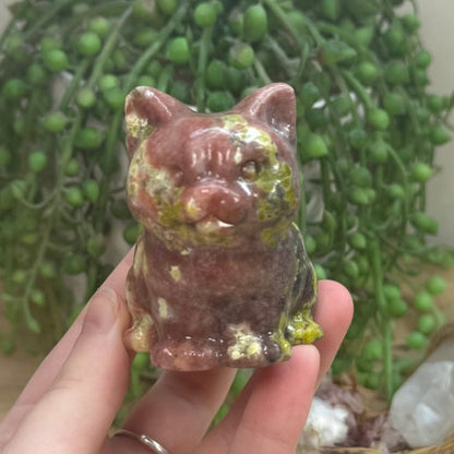 Plum Blossom Jasper Cat (J788)