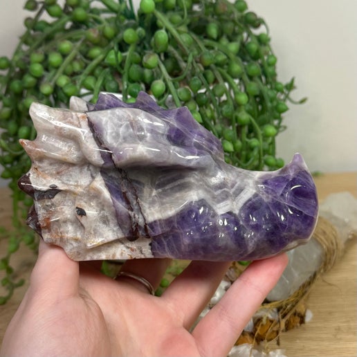 Dream Amethyst Dragon Head (H635)