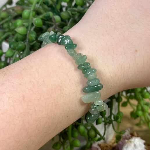 Green Aventurine Chip Bracelet