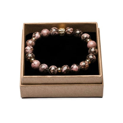 Rhodonite Gold Small Bracelet