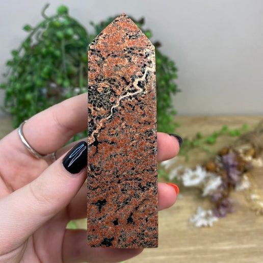 Golden Snowflake Obsidian Point (B252)