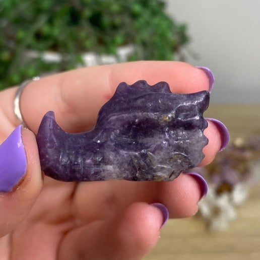 Lepidolite Dragon Head