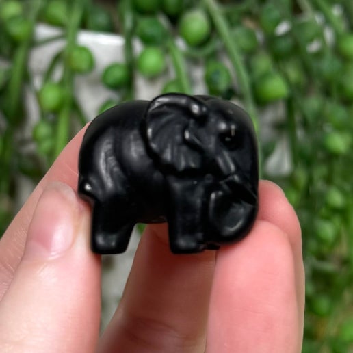 Black Obsidian Elephant (J367)