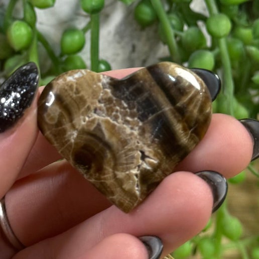 Chocolate Calcite Small Hearts