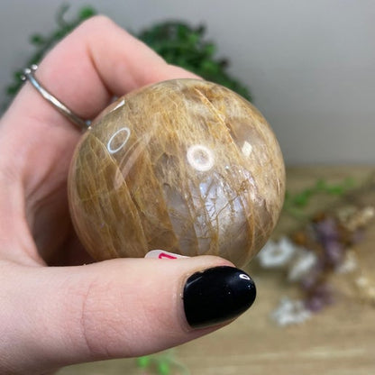 Peach Moonstone Sphere (B136)
