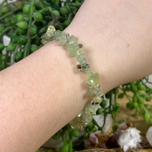 Prehnite Chip Bracelet