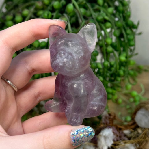 Purple Fluorite French Bulldog (L7)