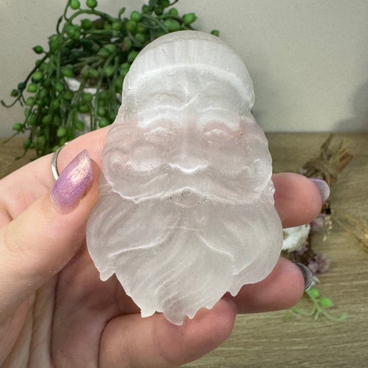 Selenite Santa Faces (G336)