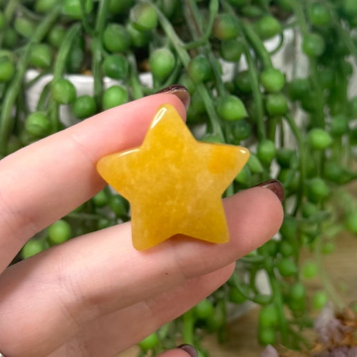 Yellow Jade Star Air Vent Car Clip