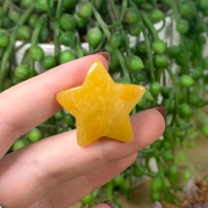 Yellow Jade Star Air Vent Car Clip