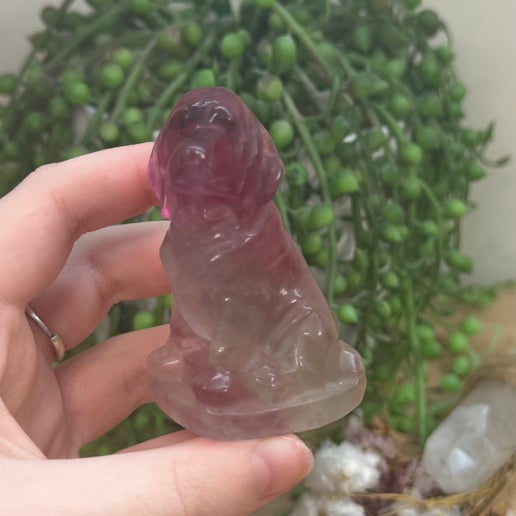 Purple Fluorite Dog (K285)