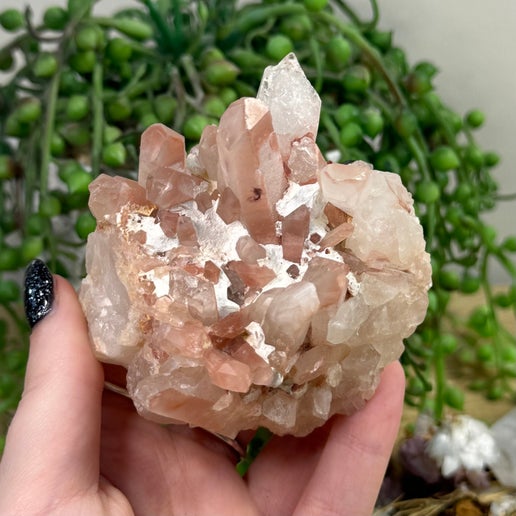 Red Phantom Quartz Cluster (I690)