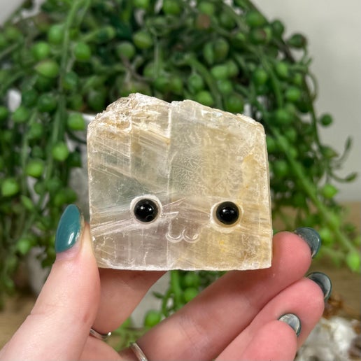 Selenite Pet Rock (K448)