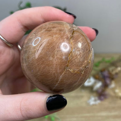 Peach Moonstone Sphere (B137)