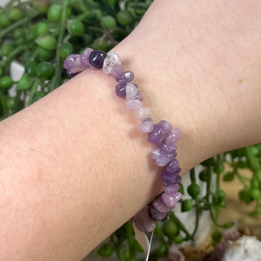 Lepidolite Chip Bracelet