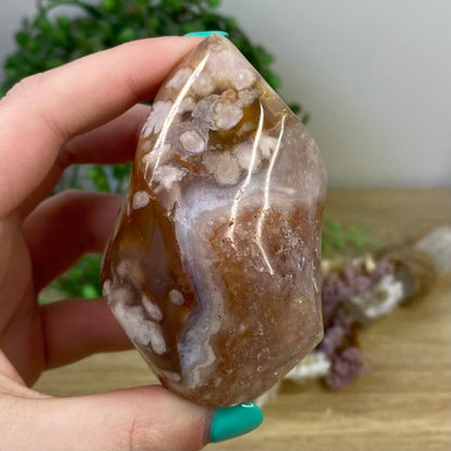 Pink Amethyst / Flower Agate Flame (B6)