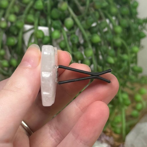 Clear Quartz Butterfly Air Con Vent Clip