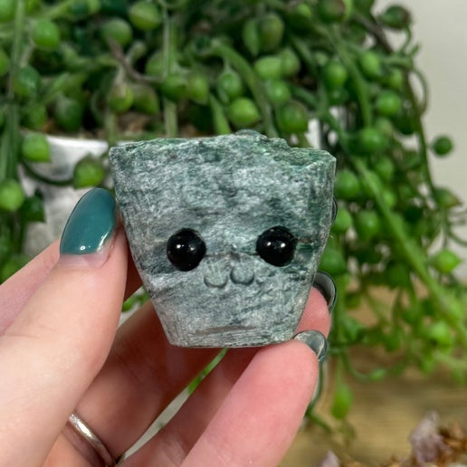 Green Mica Pet Rock (J464)