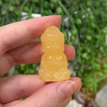 Yellow Calcite Buddha (D755)